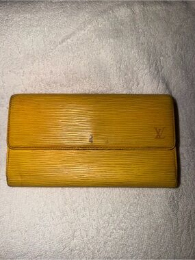Vintage: Discounted Colorway! Louis Vuitton Yellow Epi Leather Slim Wallet